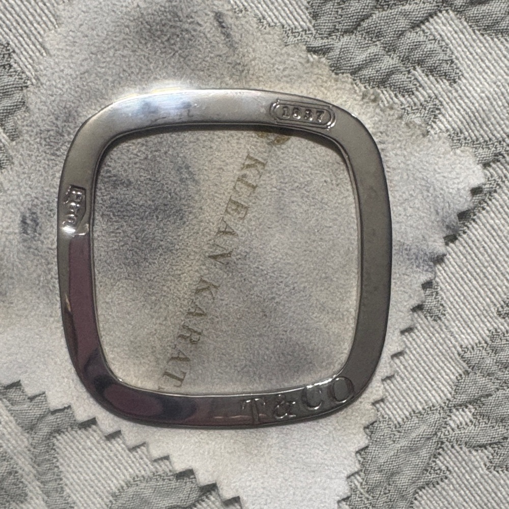 Tiffany & Co. Polished Silver Keyring